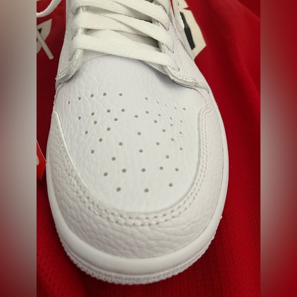 Nike Air Jordan 1 Mid White University Red Sneakers - Brand New Shoes - Picture 3 of 13